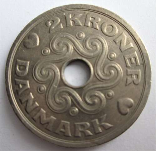 2 KRONER DANMARK 1993 COIN