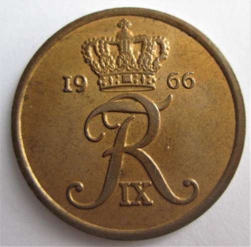 5 ORE DANMARK 1966 COIN