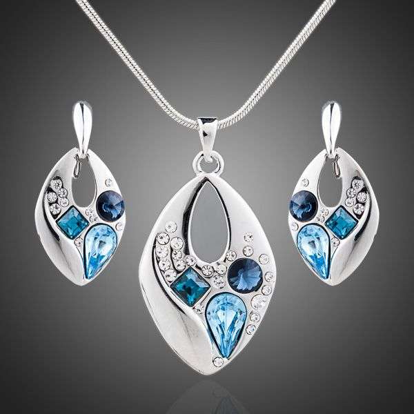 Deep Blue Crystal Duo Set