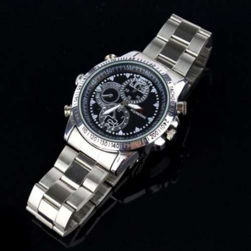 STEEL BELT HD WATERPROOF 4GB SPY WATCH DVR VIDEO PINHOLE HIDDEN CAMERA CAMCORDER