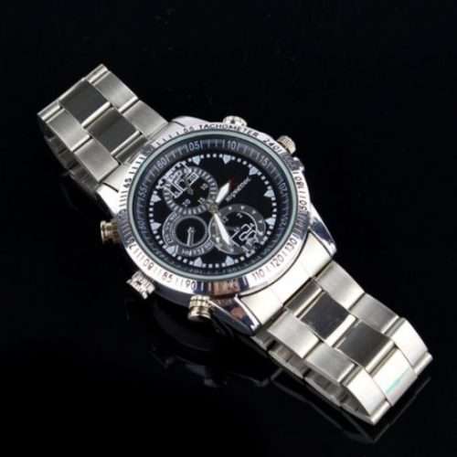 STEEL BELT HD WATERPROOF 4GB SPY WATCH DVR VIDEO PINHOLE HIDDEN CAMERA CAMCORDER