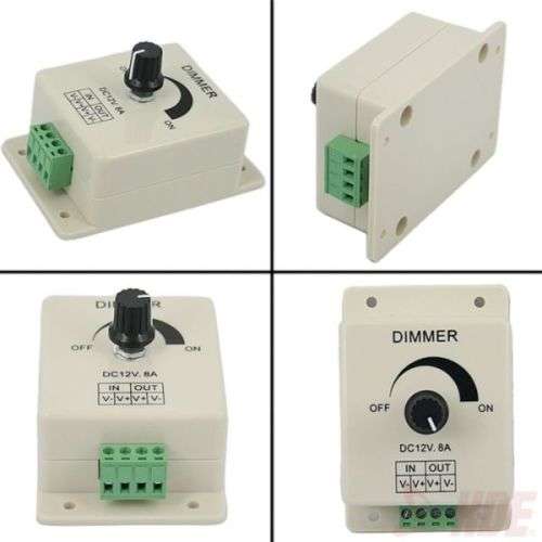 12V 8A DC DIMMER SWITCH MODULATOR ADJUSTABLE CONTROLLER FOR LED LIGHT AND STRIP