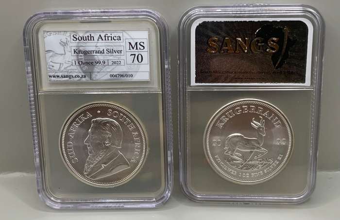 (  TOP OF THE RANGE  )  2022   THE HIGHEST   MINTSTATE GRADE MS70   KRUGERRAND