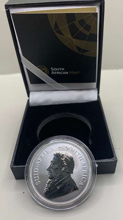 (  2017  PRIVI  )  RSA  50th  ANNIVERSARY  PREMIUM  UNC. SILVER KRUGERRAND    CERT. INCL