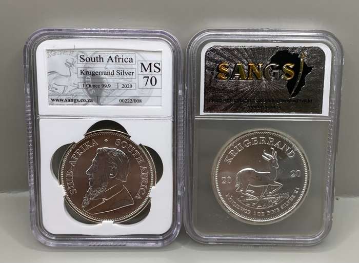 (  100% PERFECT  )  2020   THE   HIGHEST  KRUGERRAND   MINTSTATE GRADE MS70