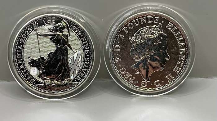 (  HISTORY IN 2023  )    BRITANNIA     LAST EFFIGY OF THE LATE QUEEN ELIZABETH 11    PURE SILVER