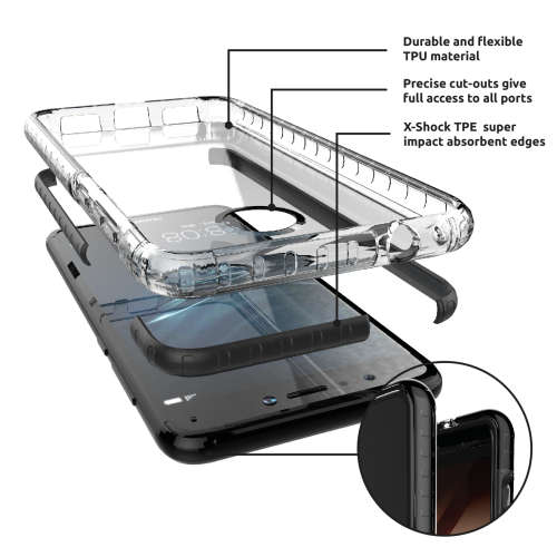 Swiss Mobile gellihug Xtreme Pro Samsung S8 Plus Drop Tested Case - Clear/Black