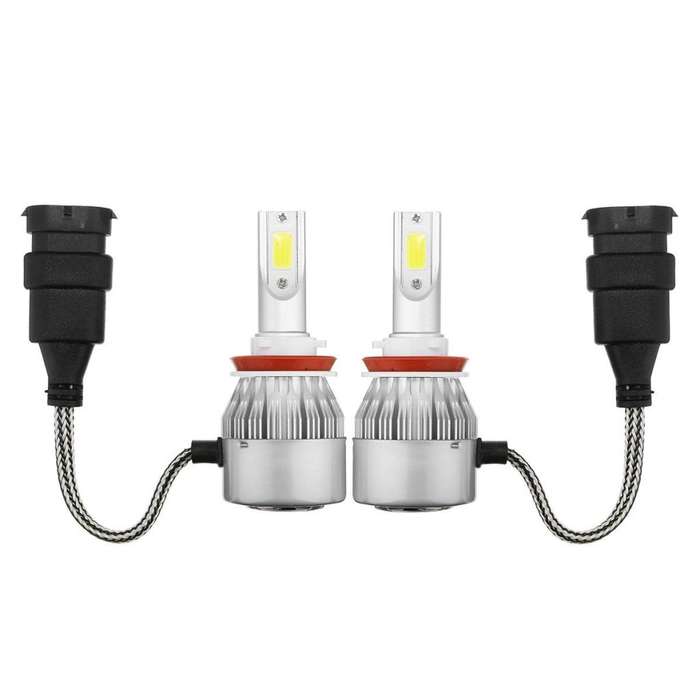 C6 LED Car Headlight Kit With Built-in Cooling Fan -  H8 (Pair)