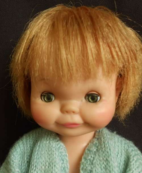 Vintage Chiltern doll from 1965 with cheeky face