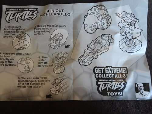 collectable Teenage Mutant Ninja Turtle Figures made for KFC or  2005