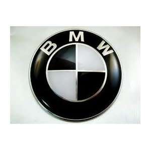 BMW White BonnetBoot Emblem Badge Decal, 82mm and 74mm, R160 each