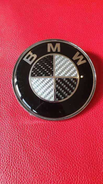BMW TRUE Carbon Fibre Bonnet and Boot Emblem Badge Decals, 82mm and 74mm, R160 each