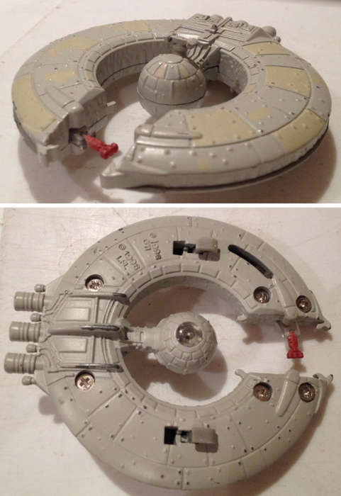 STAR WARS ACTION FLEET EPISODE ONE Miniture TRADE FEDERATION SHIP - DIECAST