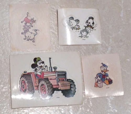 Disney Mickey Mouse Donald Duck sticker lot of 4 from the 1970s South African issued Collector album