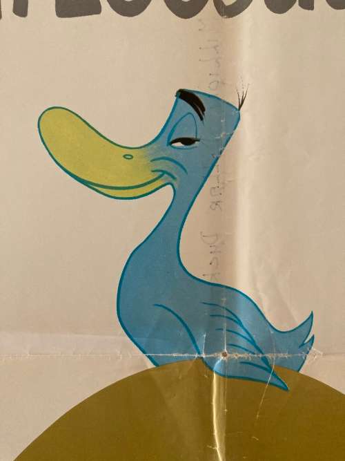 100% Original Vintage 1971 Walt Disney THE $1000000 DUCK Movie Poster - USA print