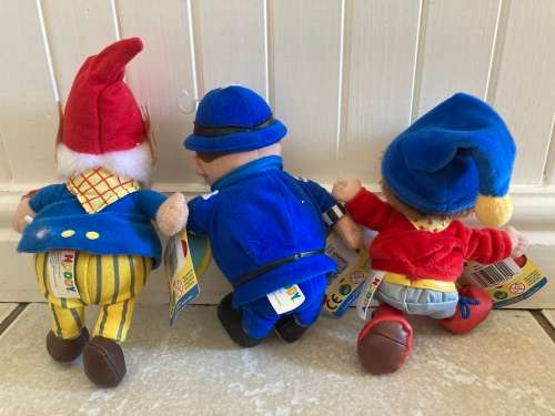 NODDY and BIG EARS and Mr PLOD plush toys 16cm tall - detailed outfit