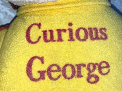 CURIOUS GEORGE the curious naughty monkey plush toy 1980s