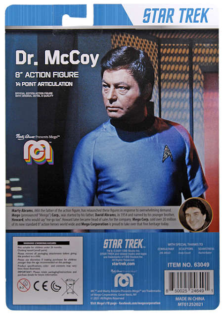 STAR TREK Dr MCCOY Original TV series action figure by Mego Toys - 2020