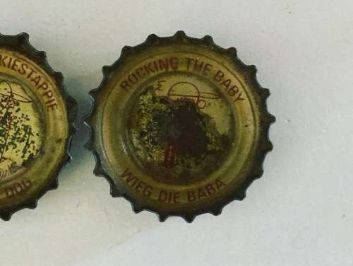 3 x original 1966 RUSSELL COKE Yo-Yo Coca Cola Coke South Africa Bottle Liners and caps