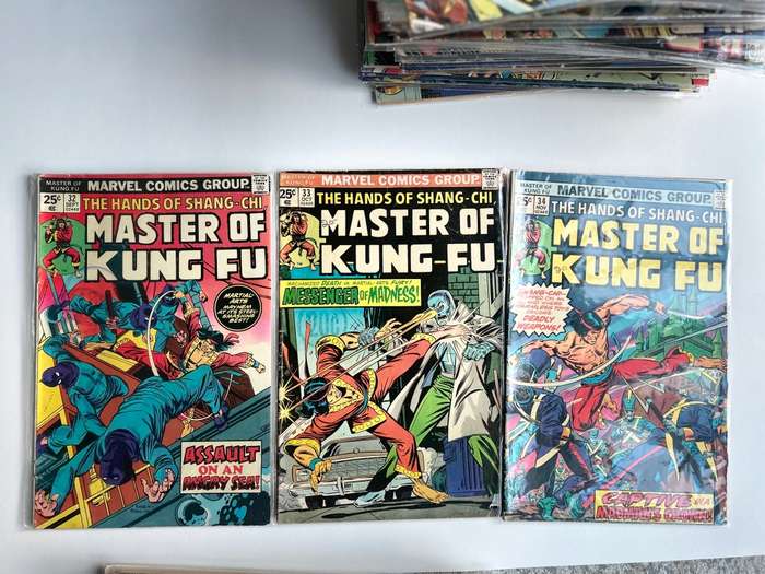 Marvel comics 1970s-80s The Hands of Shang-chi MASTER OF KUNG FU collection 102 comics