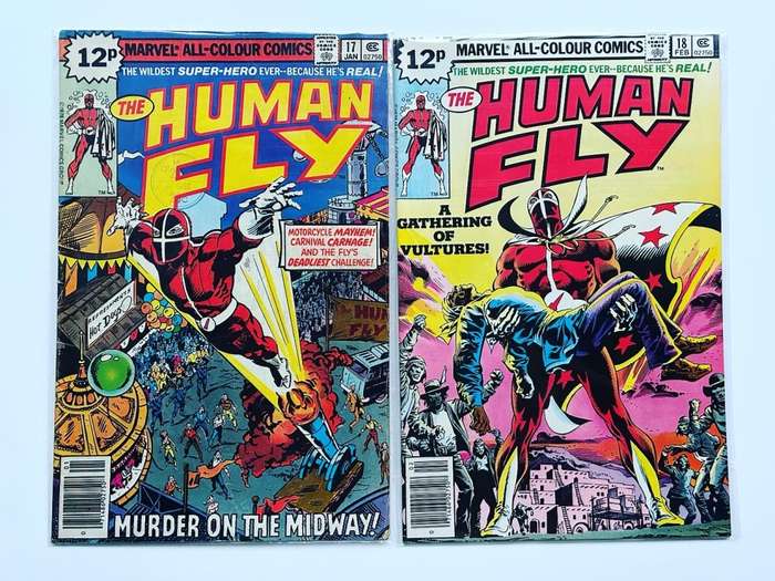Bronze Age Marvel comics THE HUMAN FLY No: 1-10, 12, 14-19  17 comics