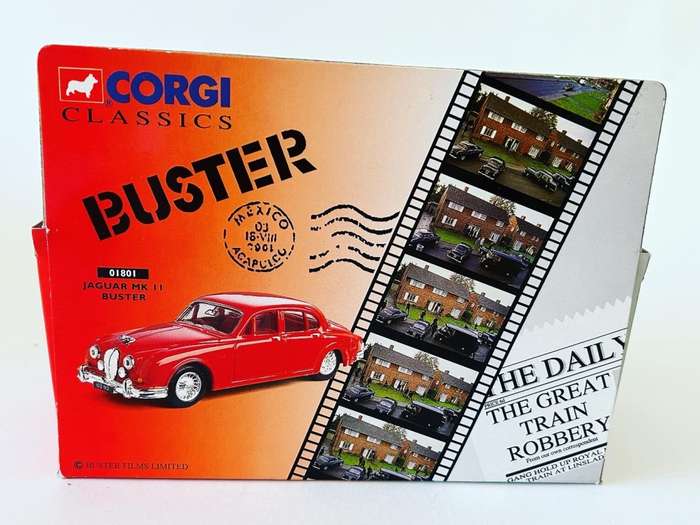 Corgi Toys No: 01801 BUSTER Film starring Phil Collins Movie Car The red Jaguar MK ll diecast