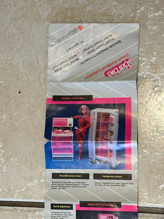 Vintage BARBIE 1984 Furniture Brochure Pamphlet by Mattel Toys