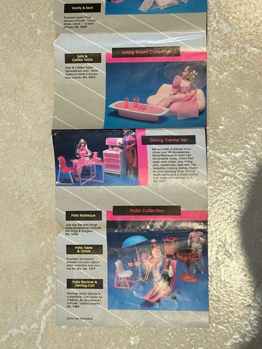 Vintage BARBIE 1984 Furniture Brochure Pamphlet by Mattel Toys