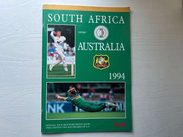 South Africa VS Australia CRICKET TEST 1994 Program
