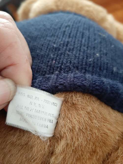 vintage ralph lauren teddy bear with polo shirt