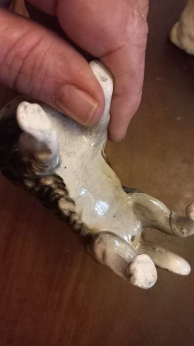 Porcelain doggie pair vintage