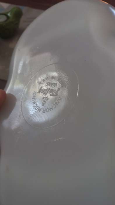 Milk glass plate vintage