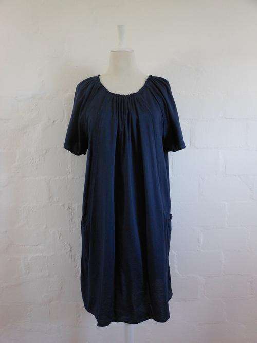 *JENNI BUTTON* DESIGNER NAVY BLUE CASUAL DAY DRESS - SIZE 14