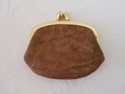 VINTAGE BUFFALO SKIN BROWN TAN SMALL COIN PURSE