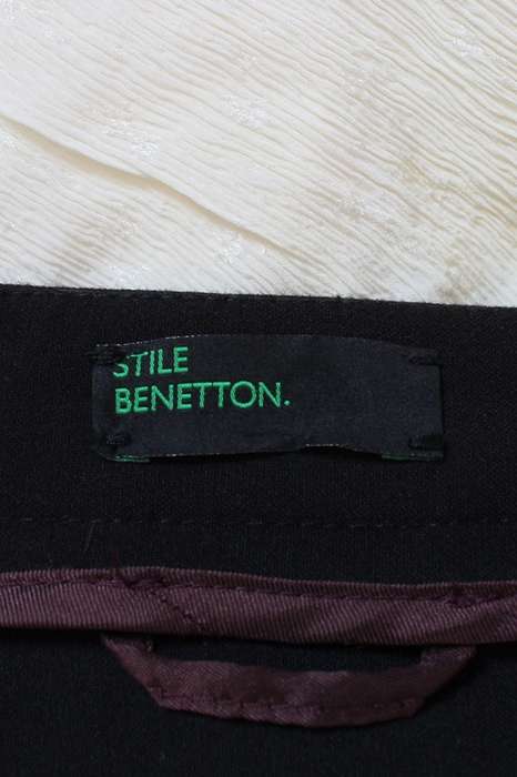 *FLASH SALE - 50% OFF!* *STILE BENETTON* DESIGNER BLACK TIE WAIST COAT JACKET - SIZE 10