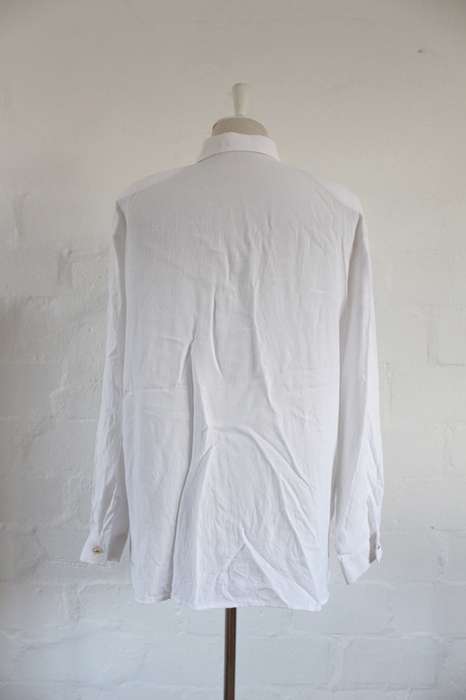 VINTAGE NEUMANN BERLIN DESIGNER WHITE LONG SLEEVE SHIRT TOP BLOUSE - SIZE 18