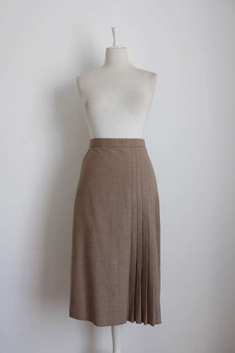 *SUMMER SALE - 50% OFF!* VINTAGE BROWN PLEATED HIGH WAIST SKIRT - SIZE 8