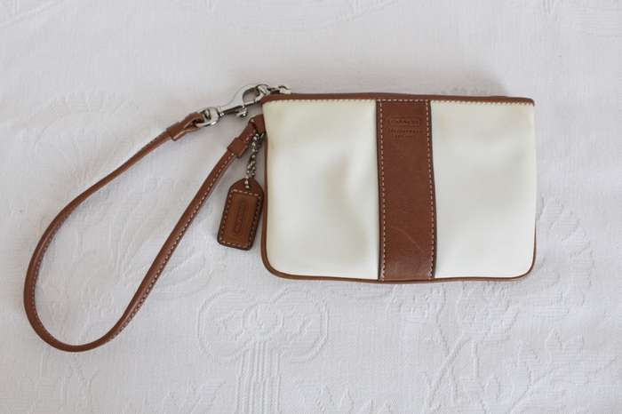 *COACH* DESIGNER LEATHER CANVAS COIN PURSE WALLET