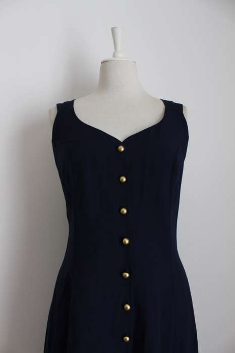 VINTAGE NAVY CRISS-CROSS BACK PLAYSUIT ROMPER - SIZE 16