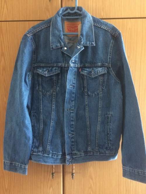 Levi`s Mens Denim Trucker Jacket Medium Stonewash Large