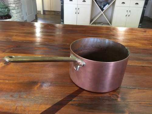 Copper and Brass Sauce Pot Country Kitchen Collectables
