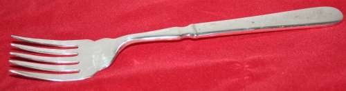 Vintage English silver plated dinner pudding breakfast luncheon table large serving fork cutlery