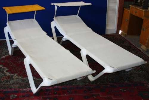 Two Loungers Tumbonas Balliu fabric: plastic, breathable, UV resistant and durable polyester