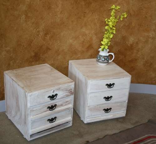 TWO STUNNING SHABBY CHIC BEDSIDE CABINETS OR CHEST OF DRAWERS - OR USE AS OCCASIONAL TABLE -