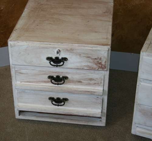 TWO STUNNING SHABBY CHIC BEDSIDE CABINETS OR CHEST OF DRAWERS - OR USE AS OCCASIONAL TABLE -