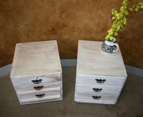 TWO STUNNING SHABBY CHIC BEDSIDE CABINETS OR CHEST OF DRAWERS - OR USE AS OCCASIONAL TABLE -