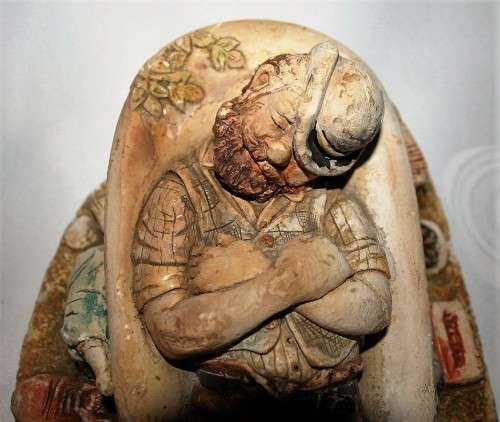 Naturecraft Siesta Ref No.821 Hand Painted Stoneware 1972 Congleton, England