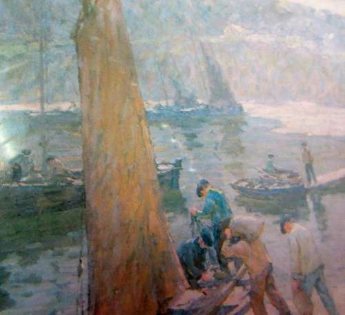 WOW THIS IS STUNNING - VINTAGE NAUTICAL PRINT IN A ANTIQUE BRASS METAL FRAME