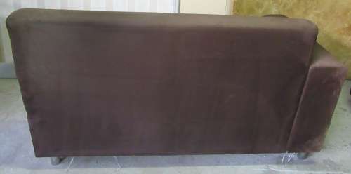 A MARVELOUS CHOCOLATE BROWN CORNER UNIT - FABRIC IN GOOD CONDITION - BEEN PROFESSIONALLY  CLEANED