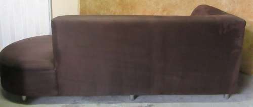 A MARVELOUS CHOCOLATE BROWN CORNER UNIT - FABRIC IN GOOD CONDITION - BEEN PROFESSIONALLY  CLEANED